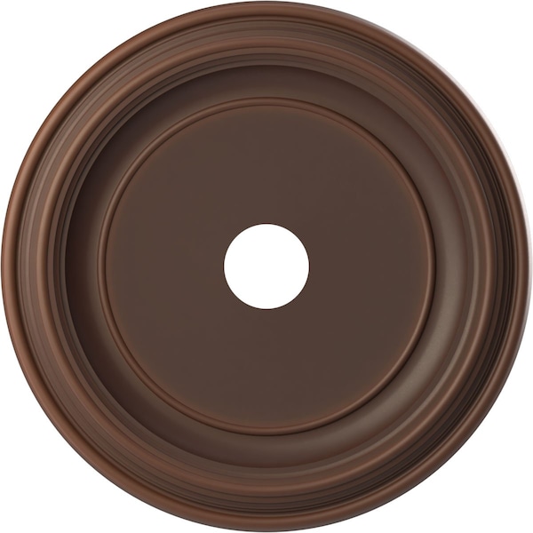 Ekena Millwork Traditional PVC Medallion (Canopies up to 13 1/2"), 22"OD x 3 1/2"ID x 1 1/2"P, Metallic Rust CMP22TRDRU - main